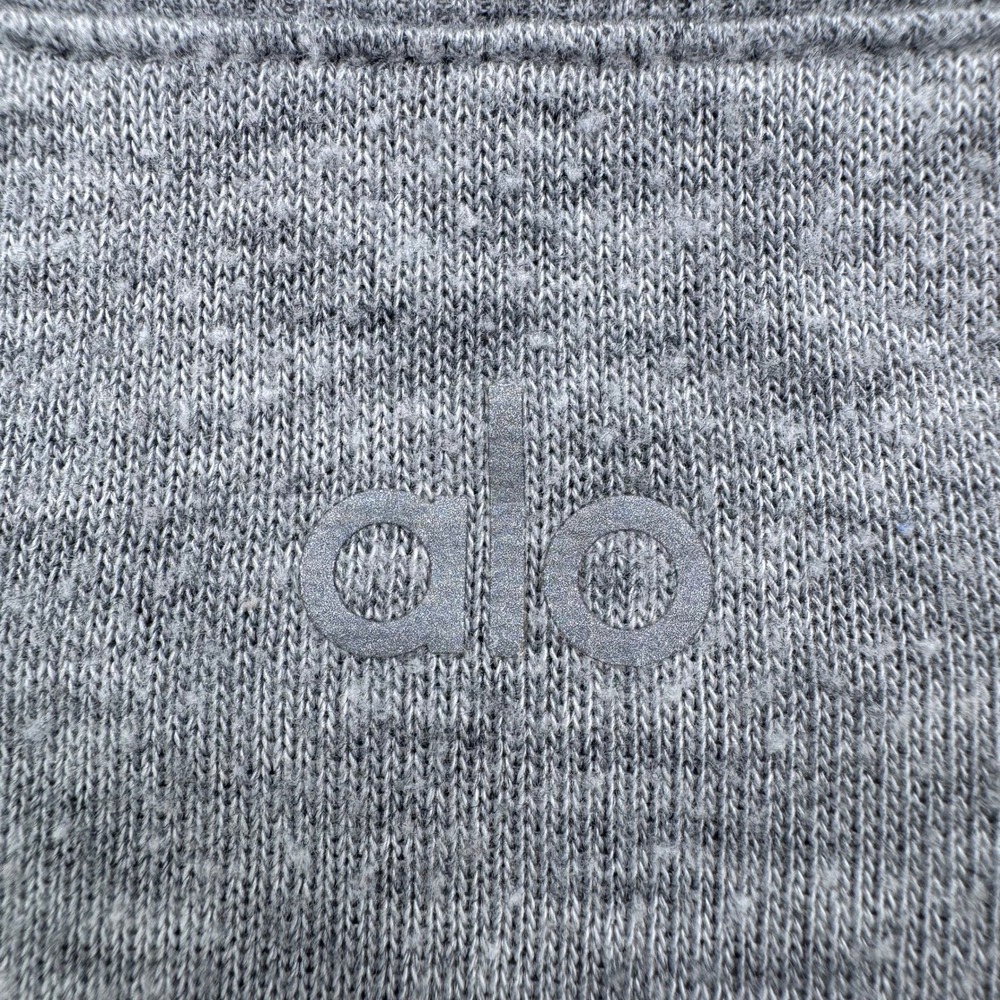 Alo Yoga Glimpse Sweatshirt Womens M Gray High Low Side Slit Pullover Athleisure - Picture 7 of 8